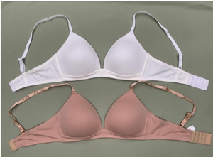 Solid Color Cotton Triangle Bra Seamless Comfort Fit