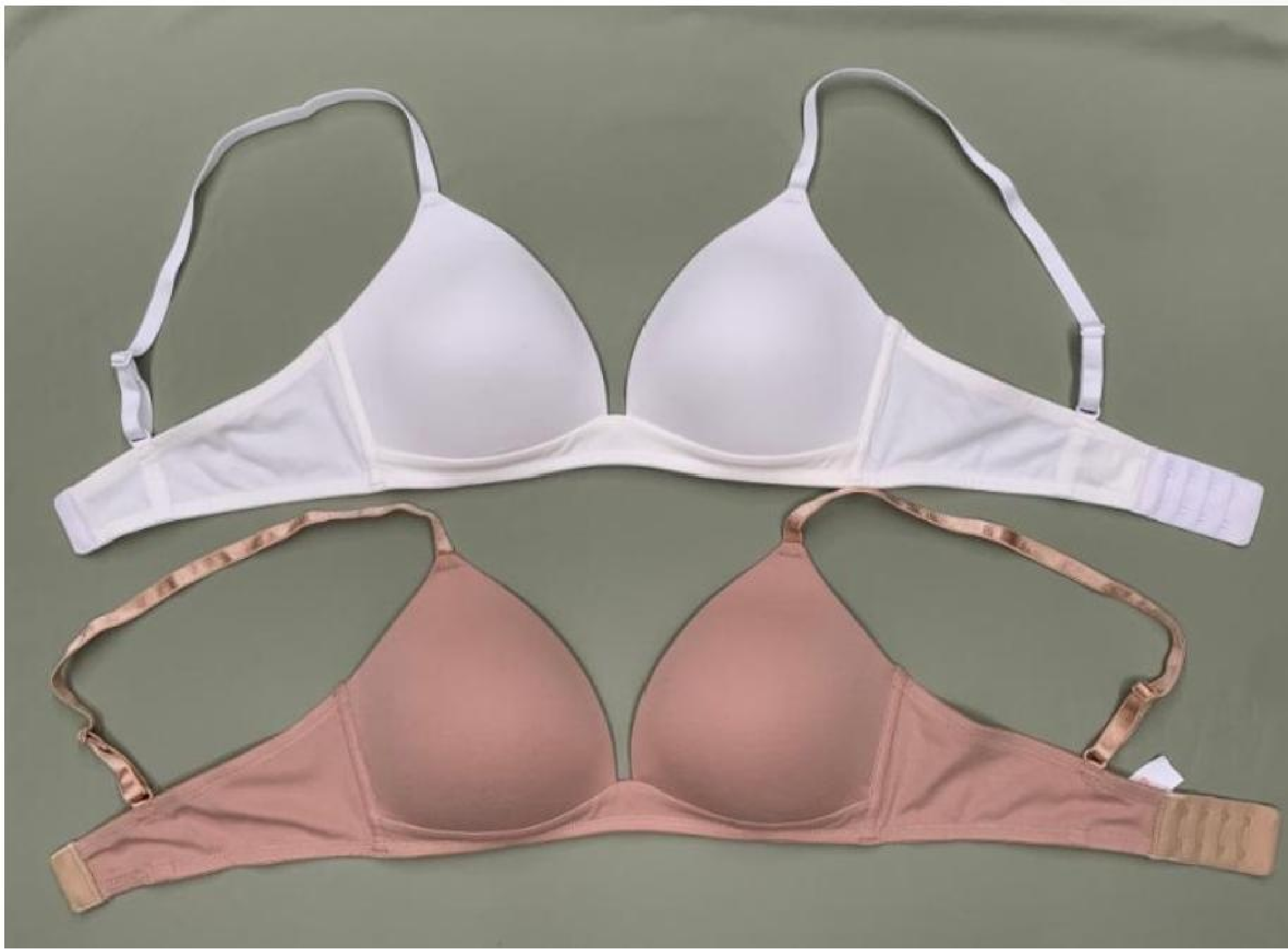 Solid Color Cotton Triangle Bra Seamless Comfort Fit