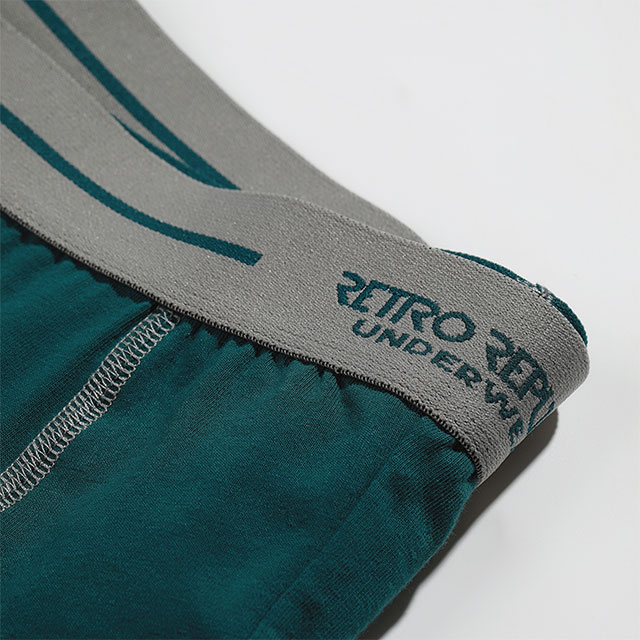 Men Plain Comfortable Cotton Boxer with Logo Waist Band