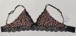 Vintage Luxury Leopard Print, Soft Lace Sexy Breathable Lingerie