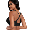 Comfortable Women's Classic V-Neck Seamless Nylon Bra with Cross Strap