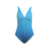 Women's Textured Fabric One-Piece Swimsuit in Recycled Polyester and Gradient Print
