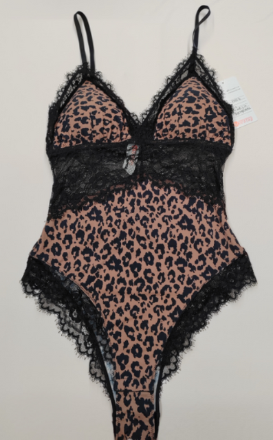 Hot Leopard Thong Bodysuit, Soft Lace Breathable & Comfortable