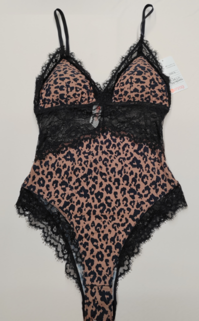 Hot Leopard Thong Bodysuit, Soft Lace Breathable & Comfortable