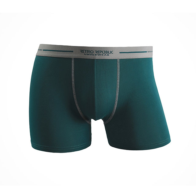 Men Plain Comfortable Cotton Boxer with Logo Waist Band